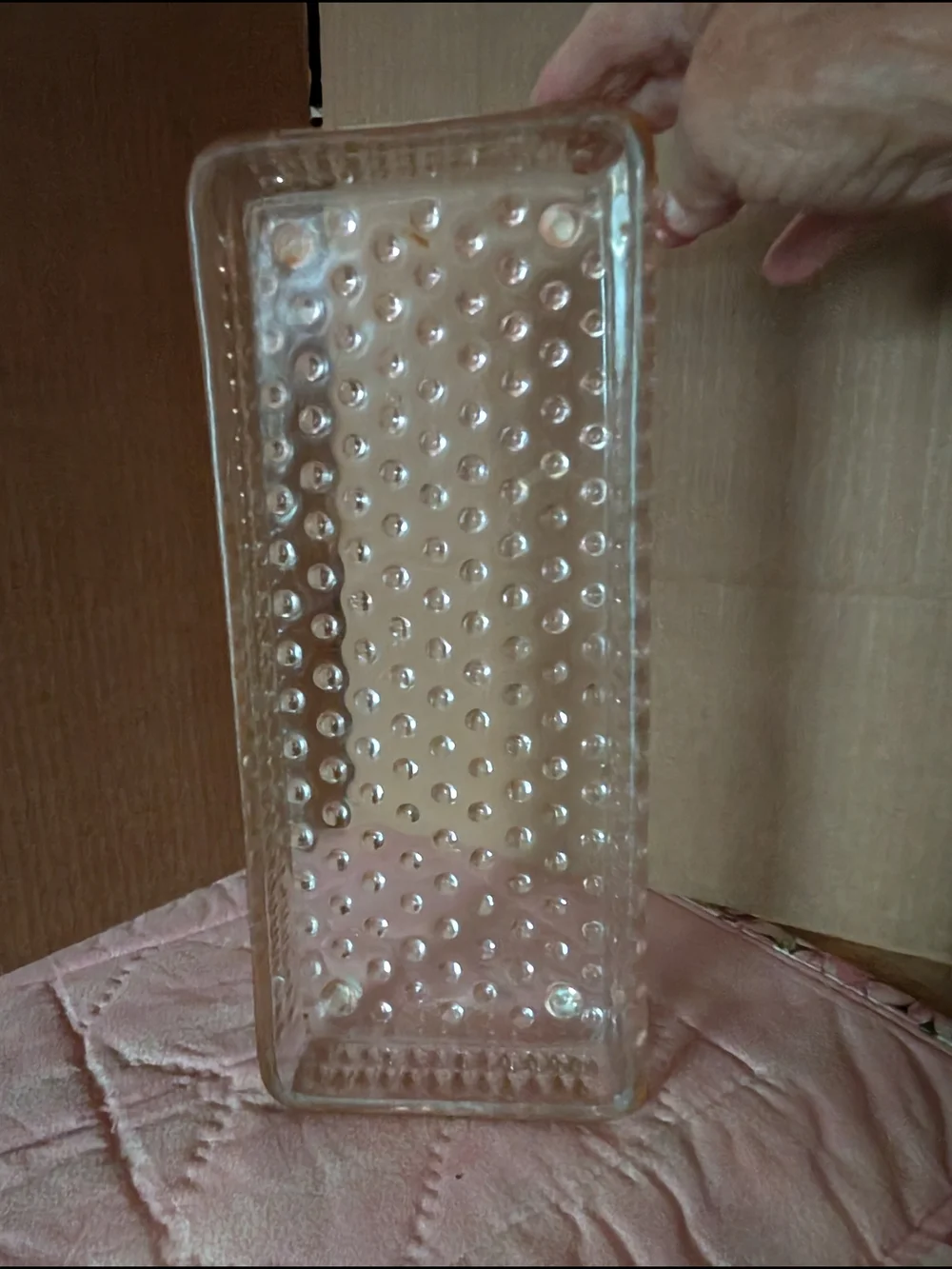 Pink Glass Rectangular Tray - Pink Accent